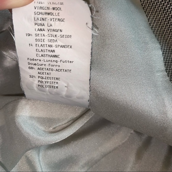 Armani Collezioni Virgin Wool One Button Blazer Suit Jacket size 6 - Picture 7 of 8